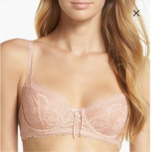 NWOT SKARLETT BLUE Minx Underwire Balconette Bra  In Cashmere/ Blush Size 30(3D)